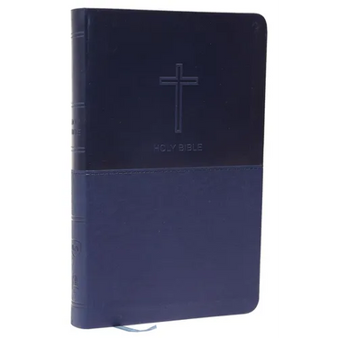 NKJV, Value Thinline Bible, Standard Print, Imitation Leather, Blue, Red Letter Edition