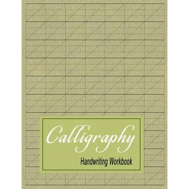 Calligraphy Handwriting Workbook: Practice Paper Slanted Grid - Green