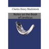 Notes on the Book of Leviticus