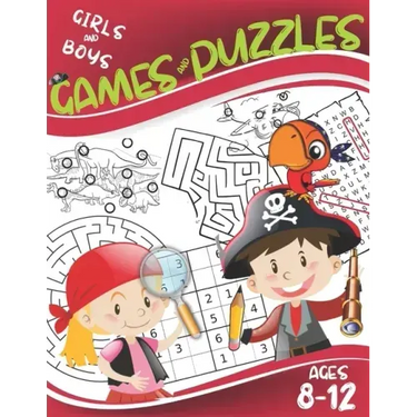 Games and Puzzles Ages 8-12: Fun and Challenging Games for Girls and Boys: Mazes, Find the Difference, Wordsearch, Sudoku.