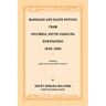 Marriage and Death Notices from Columbia, South Carolina, Newspapers, 1838-1860, including legal notices from burnt counties