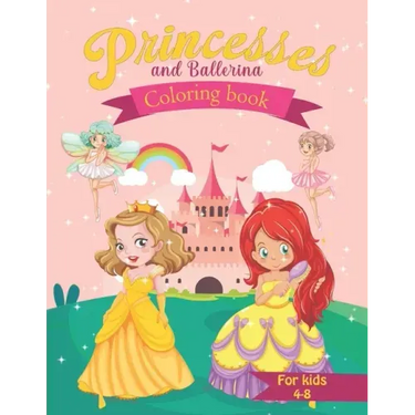 Coloring Book for Kids Princesses and Ballerina