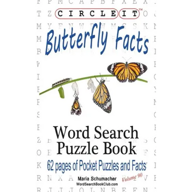 Circle It, Butterfly Facts, Word Search, Puzzle Book