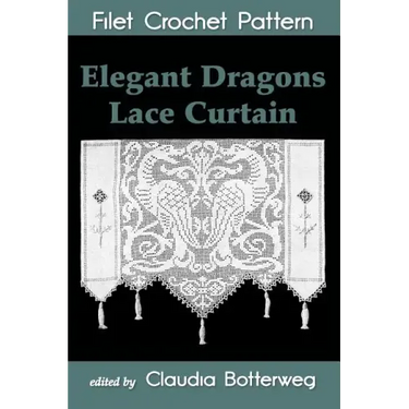Elegant Dragons Lace Curtain Filet Crochet Pattern: Complete Instructions and Chart