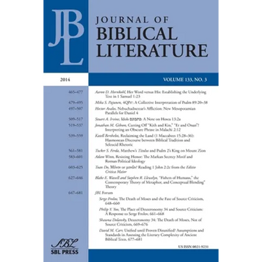 Journal of Biblical Literature 133.3 (2014)