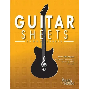 Guitar Sheets Chord Chart Paper: Over 100 pages of Blank Chord Chart Paper, TAB + Staff Paper, & more