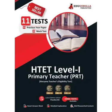 HTET Level-I Exam 2023 (English Edition) - Haryana Primary Teacher (PRT) - 8 Mock Tests and 3 Previous Year Papers (1600 Solved Questions) with Free A