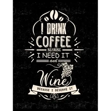 I Drink Coffee Because I Need It And Wine Because I Deserve It: Funny Quotes and Pun Themed College Ruled Composition Notebook
