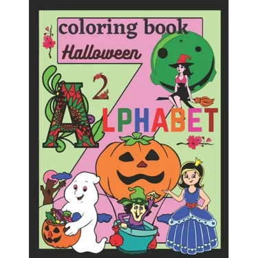 Halloween alphabet coloring book: Alphabet coloring pages