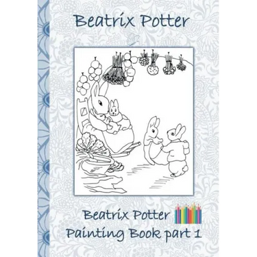 Beatrix Potter Painting Book Part 1: Colouring Book, coloring, crayons, coloured pencils colored, Children's books, children, adults, adult, grammar s