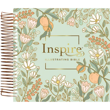 NLT Dayspring Inspire Illustrating Bible, Filament Enabled (Spiral Bound, Mint Floral Garden)