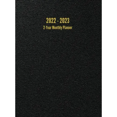 2022 - 2023 2-Year Monthly Planner: 24-Month Calendar (Black) - Large