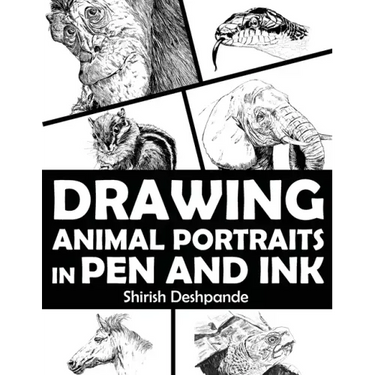 Drawing Animal Portraits in Pen and Ink: Learn to Draw Lively Portraits of Your Favorite Animals in 20 Step-by-step Exercises
