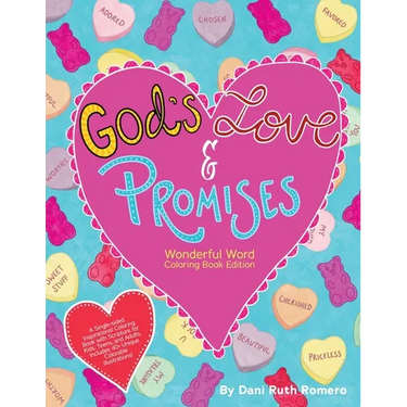 God's Love & Promises - Single-sided Inspirational Coloring Book with Scripture for Kids, Teens, and Adults, 40+ Unique Colorable Illustrations
