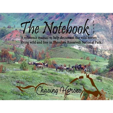 The Notebook: A reference manual to help document the wild horses living wild and free in Theodore Roosevelt National Park.