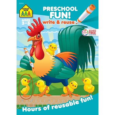 School Zone Preschool Fun! Write & Reuse Workbook