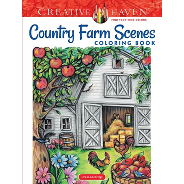 Creative Haven Country Farm Scenes Coloring Book