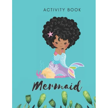 Mermaid Activity Book: Tracing Puzzles - 30 Pages - Paperback - Made In USA - Size 8.5x11 for Children