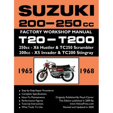 SUZUKI 200-250cc FACTORY WORKSHOP MANUAL T20-T200 ALL MODELS