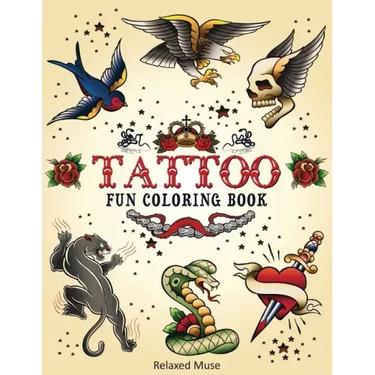 Tattoo Fun Coloring Book