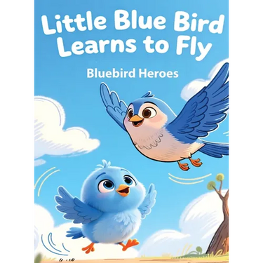 Little Blue Bird Learns to Fly: Picture Book for Toddlers and Preschoolers Ages 3-5 About Bravery and Trying New Things