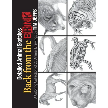Detailed Animal Sketches Back from the Brink: A Coloring Collection of 25 Animal Drawings