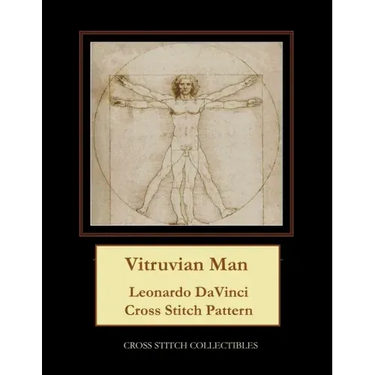 Vitruvian Man: Leonardo DaVinci Cross Stitch Pattern