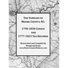 The Families of Moore County, NC: 1790-1850 Census and 1777-1823 Tax Records