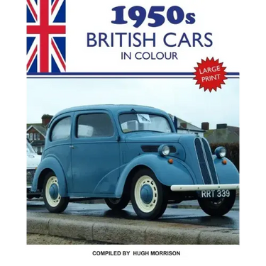 1950s British Cars in Colour: large print book for dementia patients