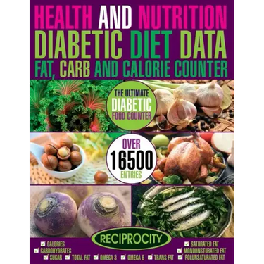 Health & Nutrition, Diabetic Diet Data, Fat, Carb & Calorie Counter: Government data count essential for Diabetics on Calories, Carbohydrate, Sugar co
