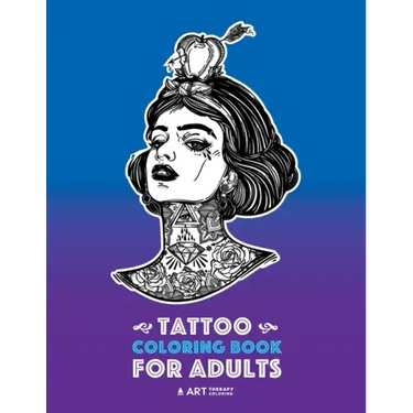 Tattoo Coloring Books For Adults: Stress Relieving Adult Coloring Book for Men & Women, Detailed Tattoo Designs of Animals, Lions, Tigers, Eagles, Sna
