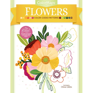 Colormaps Flowers: Color-Coded Patterns Adult Coloring Book