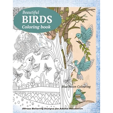 BIRDS Coloring Book: Butterflies, Birds, and Flowers Adult Coloring Book