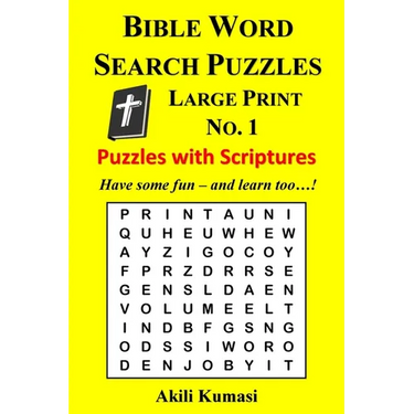 Bible Word Search Puzzles, Large Print No. 1: 50 Puzzles with Scriptures
