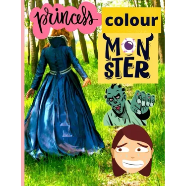 Princess Color Book: Large coloring book for kids