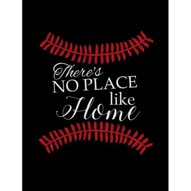 There's No Place Like Home: College Ruled Composition Notebook For Baseball Sports Fans