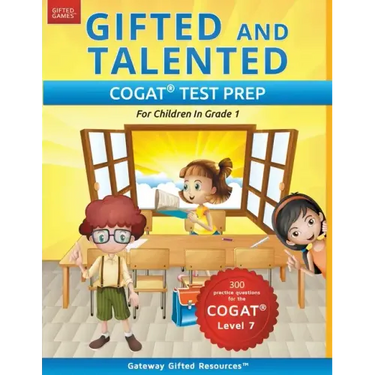 Gifted and Talented COGAT Test Prep: Gifted Test Prep Book for the COGAT Level 7; Workbook for Children in Grade 1