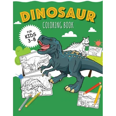 DINOSAURS - Coloring Book for Boys: Color 30 kinds of dinosaurs and recognize them by name!