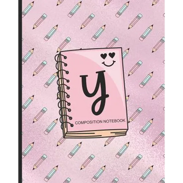 Composition Notebook Y: Monogrammed Initial Primary School Wide Ruled Interior Notebook