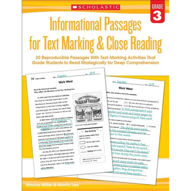 Informational Passages for Text Marking & Close Reading: Grade 3