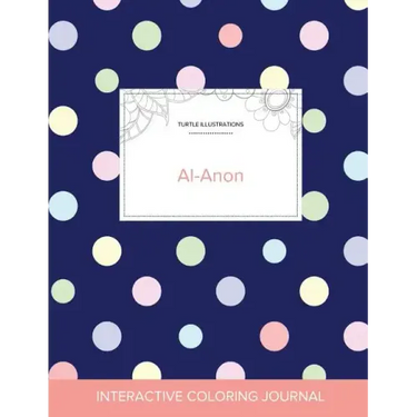 Adult Coloring Journal: Al-Anon (Turtle Illustrations, Polka Dots)