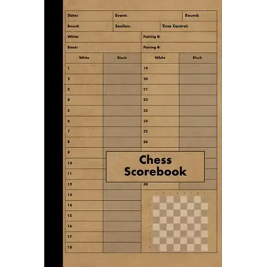Chess Scorebook: 100 Games - Chess Workbook - Notation Scoresheets to Log Scores, Matches, Tournaments and Results - Score Pad