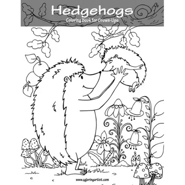 Hedgehogs Coloring Book for Grown-Ups 1