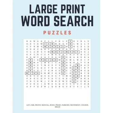 Large Print Word Search Puzzles: 60 Large Print Word Search Puzzles with Solutions