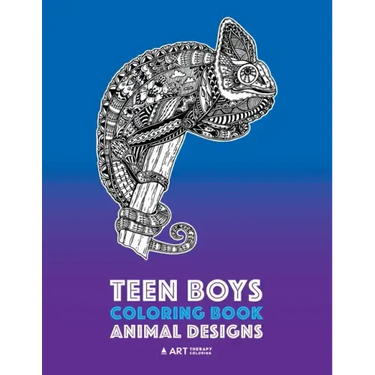 Teen Boys Coloring Book: Animal Designs: Complex Animal Drawings for Older Boys & Teenagers; Zendoodle Lions, Wolves, Bears, Snakes, Spiders, S