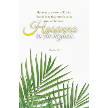 Palm Sunday Bulletin: Cometh in the Name (Package of 100): Matthew 21:9 (Kjv)