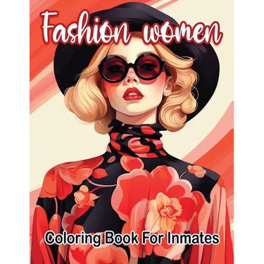 Fashion woman coloring book for inmates