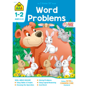 School Zone Word Problems Grades 1-2 Workbook