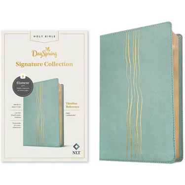 NLT Thinline Reference Bible, Dayspring Signature Collection, Filament Enabled (Leatherlike, Sage, Red Letter)