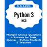 Python 3 MCQ - Multiple Choice Questions n Answers for Tests, Quizzes - Python Students & Teachers: Python3 Programming Jobs QA